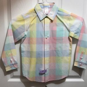 Janie and Jack Cute pastel Button Down